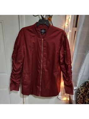 Jaywalker Men’s Burgundy Lightweight Bomber Jacket
